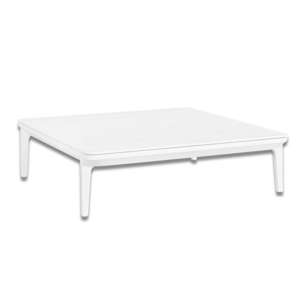 Table basse aluminium blanc moderne Bizzotto Piscine et Spas Avelin