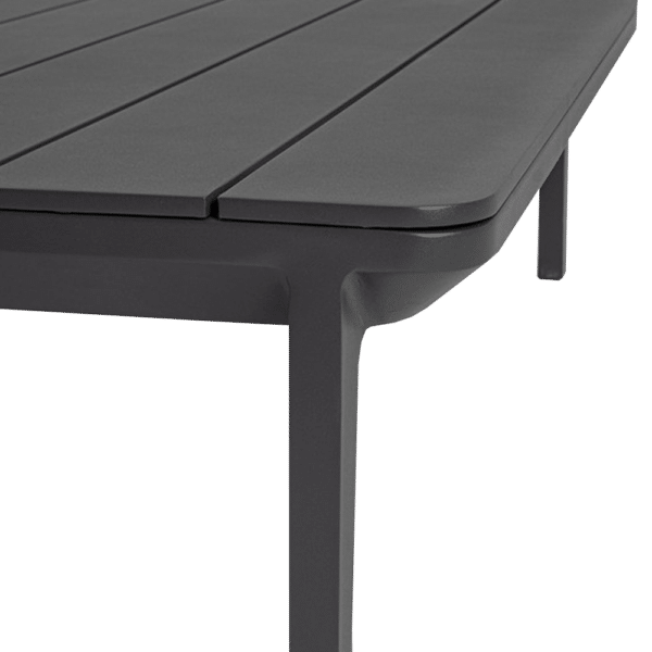 Table basse aluminium noir robuste Bizzotto Piscine et Spas Avelin