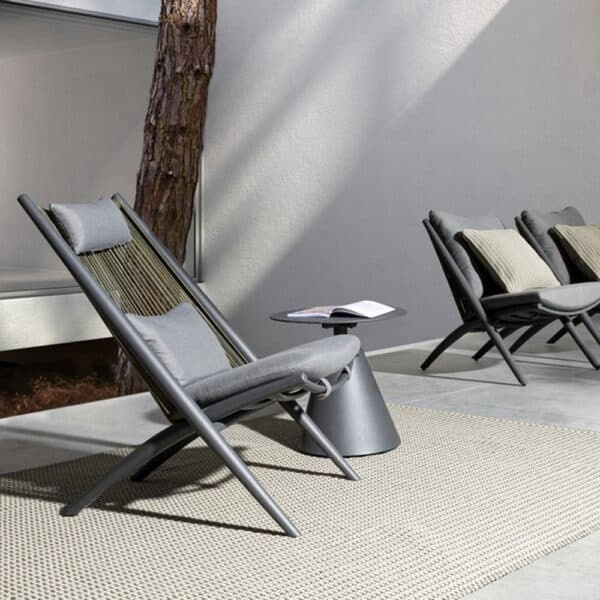 Aloha gris set fauteuils Bizzotto jardin Piscine et Spa extérieur Nord