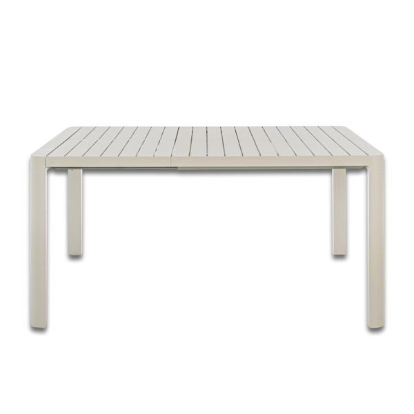 Table extensible Kiplin Bizzotto aluminium beige terrasse Avelin piscine et spa