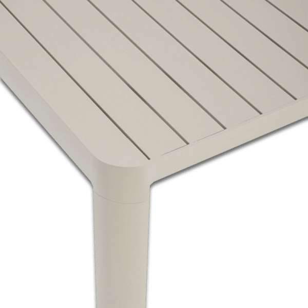 Table d'extérieur Bizzotto Kiplin beige confort pour repas Seclin piscine & spa