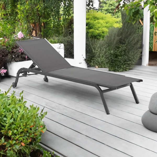 Navarro gris bain de soleil design jardin Gescova Avelin Piscine & Spas