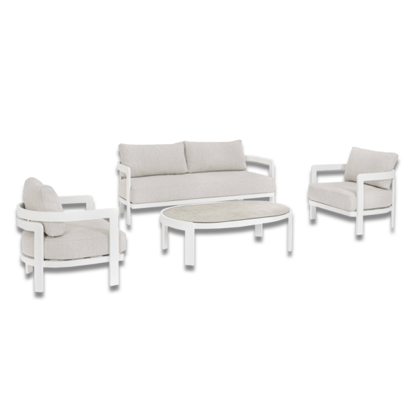 Salon de jardin beige Bizzotto Presley style contemporain